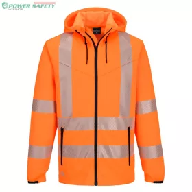 KX3 Sport Hi-Vis cipzáras kapucnis pulóver - Narancs