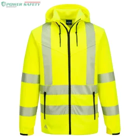 KX3 Sport Hi-Vis cipzáras kapucnis pulóver - Sárga
