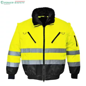 Hi-Vis 3-in-1 Pilota kabát - Sárga/Fekete