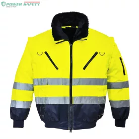 Hi-Vis 3-in-1 Pilota kabát - Sárga/Navy