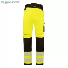 PW3 Hi-Vis könnyű stretch nadrág - Sárga/Fekete
