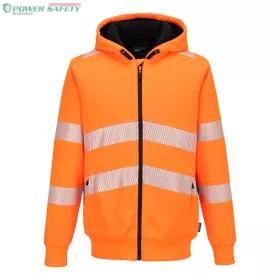PW321 Hi-Vis cipzáras téli kapucnis pulcsi - Narancs