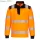 PW3 Hi-Vis 1/4 Zippzáras hosszú ujjú póló - Narancs/Fekete
