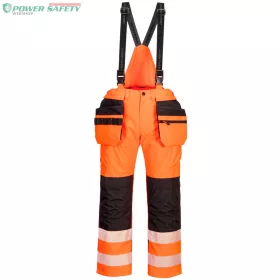 PW3 Hi-Vis kantáros nadrág - Narancs/Fekete