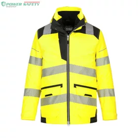 PW3 Hi-Vis 5-in-1 kabát - Sárga/Fekete