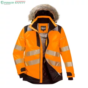 PW3 Hi-Vis Parka télikabát - Narancs/Fekete