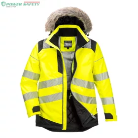 PW3 Hi-Vis Parka télikabát - Sárga/Fekete