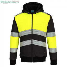   PW3 Class 1 zippzáros téli kapucnis pulóver - Sárga/Fekete