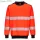 PW3 HI-VIS KÖRNYAKÚ PULÓVER - Piros/Fekete