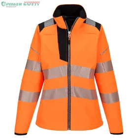 PW3 Hi-Vis női Softshell - Narancs/Fekete