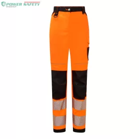 PW3 Hi-Vis női stretch munkanadrág - Narancs/Fekete