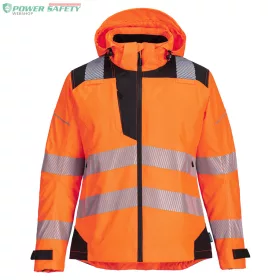PW3 Hi-Vis női esőkabát - Narancs/Fekete