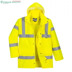 Hi-Vis légáteresztő rain traffic kabát - Sárga
