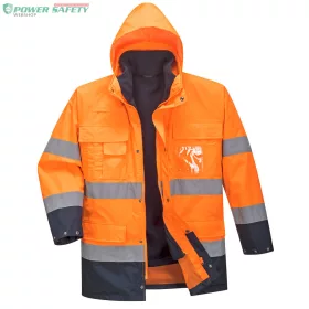Hi-Vis Lite 3 az 1-ben kabát - Narancs/Navy