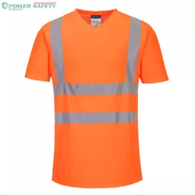   Hi-Vis pamut póló pamut hálós betétes póló S/S - Narancs