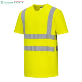   Hi-Vis pamut póló pamut hálós betétes póló S/S - Sárga