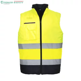 Hi-Vis kéttónusú mellény - Sárga/Navy
