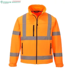 Jól láthatósági Softshell dzseki (3L) - Narancs