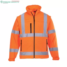 Jól láthatósági Softshell dzseki (3L) - Narancs