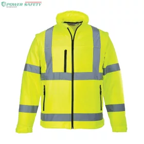 Jól láthatósági Softshell dzseki (3L) - Sárga