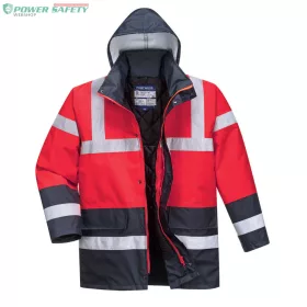 Hi-Vis Kéttónusú Traffic kabát - Piros/Navy