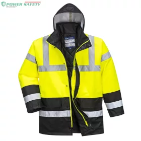 Hi-Vis Kéttónusú Traffic kabát - Sárga/Fekete