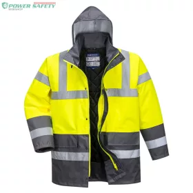 Hi-Vis Kéttónusú Traffic kabát - Sárga/Szürke