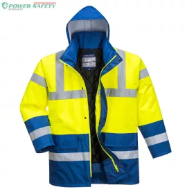 Hi-Vis Kéttónusú Traffic kabát - Sárga/Royal kék