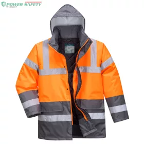 Hi-Vis Kéttónusú Traffic kabát - Narancs/Szürke
