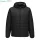 Hooded Insulated Baffle Jacket - Fekete