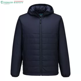 Hooded Insulated Baffle Jacket - Navy
