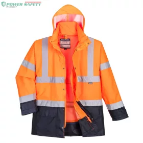 Hi-Vis Executive 5 az 1-ben kabát - Narancs/Navy