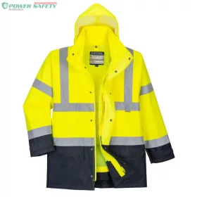 Hi-Vis Executive 5 az 1-ben kabát - Sárga/Navy