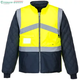 Hi-Vis kéttónusúkabát - kifordítható - Sárga/Navy