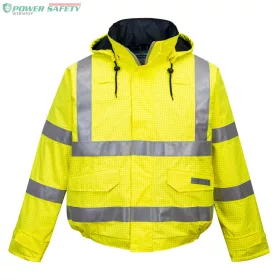 Bizflame Rain Hi-Vis Antistatic FR bomber kabát - Sárga