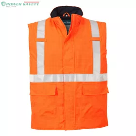   Bizflame Rain Hi-Vis antisztatikus FR lángálló mellény - Narancs