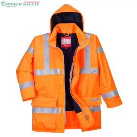 Bizflame Rain Hi-Vis antisztatikus FR kabát - Narancs