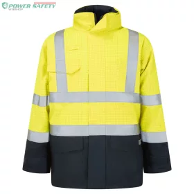 Bizflame Rain Hi-Vis Multi-Protection kabát - Sárga/Navy