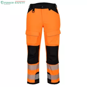 PW3 Hi-Vis hevederes nadrág - Narancs/Fekete