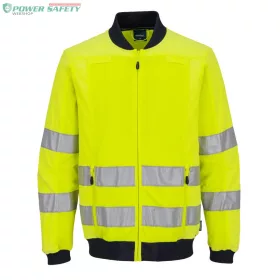 Hi-Vis Work Mesh Panel Jacket - Sárga/Navy