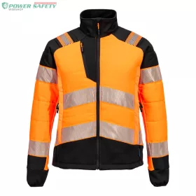 PW3 Hi-Vis Női Hybrid Baffle kabát - Narancs/Fekete