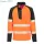 PW3 Hi-Vis 1/4 cipzáras hosszú ujjú póló - Narancs/Fekete