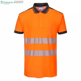 PW3 Hi-Vis pólóing S/S - Narancs/Fekete