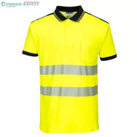 PW3 Hi-Vis pólóing S/S - Sárga/Fekete