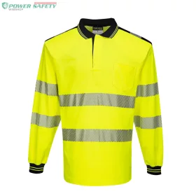 PW3 Hi-Vis hosszú ujjú pólóing - Sárga/Fekete