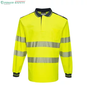 PW3 Hi-Vis hosszú ujjú pólóing - Sárga/Navy
