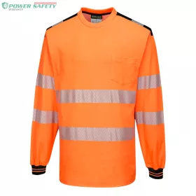 PW3 Hi-Vis hosszú ujjú póló - Narancs/Fekete