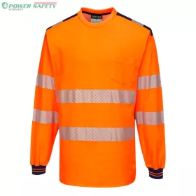 PW3 Hi-Vis hosszú ujjú póló - Narancs/Navy