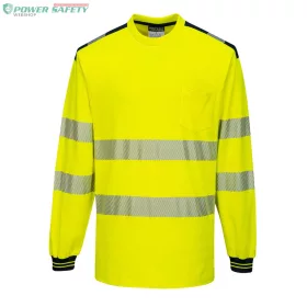 PW3 Hi-Vis hosszú ujjú póló - Sárga/Fekete