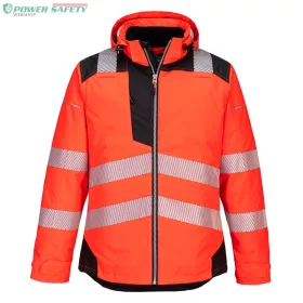 PW3 Hi-Vis télikabát - Piros/Fekete